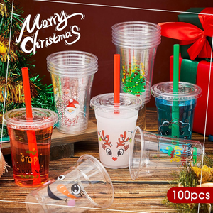 Vasos de Plástico Desechables Biodegradables, Resistentes al Agua y Ecológicos, con Tapas, Paquete al por Mayor, Estilo Simple, para Fiestas, Personalizables, Libres de BPA - Product Image 4