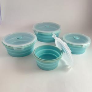 Lonchera Redonda Plegable de Silicona – Contenedor de Alimentos Ahorrador de Espacio, Hermético y de Grado Alimenticio para el Trabajo, la Escuela y Viajes - Product Image 5