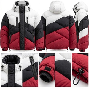 Veste matelassée à capuche unisexe, manteau d'hiver chaud, fermeture éclair, streetwear d'extérieur, vêtements personnalisés à marque privée, OEM ODM - Product Image 5