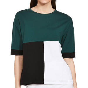 T-shirt femme color block pour l'été – Coupe confortable et couleurs résistantes à la décoloration – Design de haute qualité pour les acheteurs en gros 2026 - Product Image 4