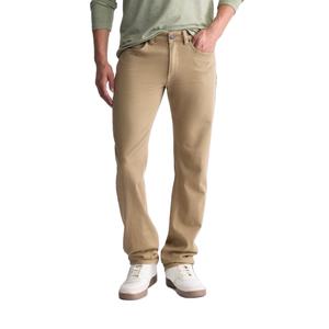 Pantalones chinos caqui ajustados de alta calidad para hombre, logotipo personalizado, recto, Spandex, algodón elástico, de talla grande, bolsillo plano directo - Product Image 1