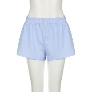 Shorts Casuales Holgados de Poliamida Transpirable con Cintura Alta Elástica para Mujer, Color Sólido, Venta al Por Mayor, MARCA PERSONALIZADA WS-0009, 120g, Tejido de Punto - Product Image 2