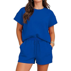 Conjunto Deportivo de 2 Piezas para Mujer, 100% Algodón, Impermeable, Transpirable, Informal, para Correr, Viajar, Ropa a Juego - Product Image 1