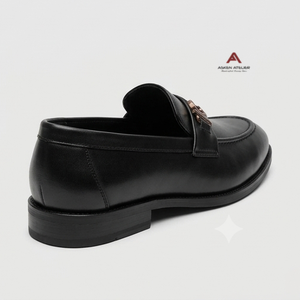 Mocasines sin cordones para hombre con elegante hebilla metálica, punta redonda, zapatos de vestir formales de lujo para oficina y fiestas - Product Image 2
