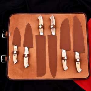 6 Pcs Custom Hand Forged Stainless Steel High Quality Kitchen Chef <b>Set</b> with Camel Bone Handle OEM ODM Customizable Razor <b>Sharp</b> - Product Image 3