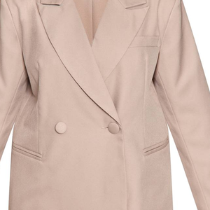 Blazer croisé à revers pointus pour femme, avec épaulettes, veste de costume de bureau, tenue professionnelle formelle, personnalisable OEM ODM 2026, vente en gros OL - Product Image 5