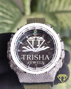 นาฬิกาฮิปฮอปสุดพิเศษ Jesus King ประดับเพชร VVS Moissanite เงินแท้ 925 ดีไซน์โดดเด่น - Product Image 5