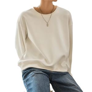 Sweat-shirt oversize uni pour femme imprimé sur mesure, manches longues, épaules tombantes, col rond, hiver BY BS 2026 - Product Image 1