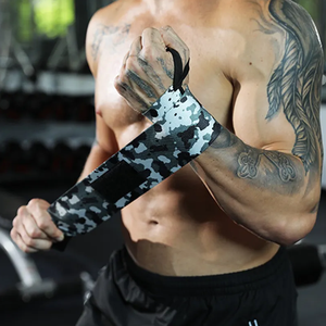 Custom Fitness Wrist Wraps Durable Elastic Wrist Support For Weightlifting Strength Training Powerlifting Deadlift Squat <b>Bench</b> - Product Image 4