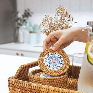 Posavasos de Ratán Ecológicos Hechos a Mano, Protectores de Bebidas para Hoteles, Fabricante al por Mayor, Listos para Regalo, Estilo Bohemio de Vietnam - Product Image 6