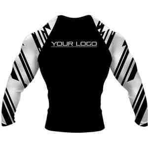 Chemises de compression pour hommes OEM de qualité supérieure, imprimées par sublimation, en polyester, pour la gym, le fitness, le surf et la plongée - Product Image 5