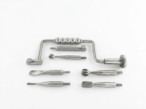 Professional Orthopedic Hand Drill Instrument <b>Set</b> 7 Pieces for Trauma and Bone Surgical Procedures Reusable - Product Image 2