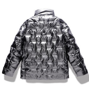 Chaqueta Acolchada Negra para Hombre, de Poliéster/Nailon, con Cierre de Cremallera, Resistente al Viento, Transpirable, con Relleno de Algodón, Informal, con Capucha, para Invierno - Product Image 3