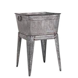 Ensemble de 3 pots à fleurs en métal noir avec revêtement poudré, décoration de jardin et de pépinière, pot en métal pour la décoration de jardin - Product Image 2