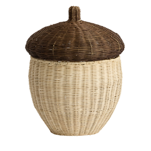 Panier de rangement en rotin en forme de gland, tressé à la main, écologique, pour jouets, décoration de chambre d'enfant, vente en gros Vietnam - Product Image 1