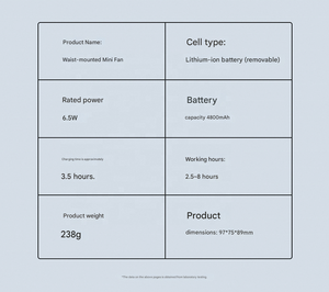 Gongtian F118 Mini Wearable Neck Fan-Battery Powered Outdoor Use <b>Three</b>-Speed Plastic Material - Product Image 6