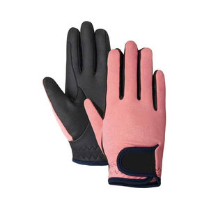 Gants d'équitation unisexes en cuir marron respirant, avec impression de logo personnalisée, adaptés à toutes les saisons et offrant une liberté de mouvement. - Product Image 2