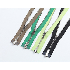 Wholesale 5# 25 Cm-60 cm Metal <b>Zipper</b> With Double Sliders and Auto Lock Apparel <b>Zippers</b> for Bags Clothing Tent - Product Image 6