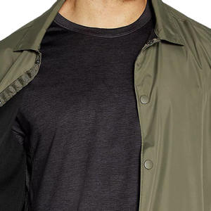 Veste de coach sportive à capuche personnalisable en couleur et logo, imperméable, respirante, séchage rapide, tissu polyester, pour homme, printemps - Product Image 5