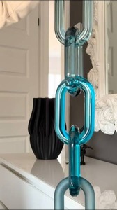 Grandes chaînes de maillons en résine transparente colorée, peintes à la main, pour décoration murale, projets DIY, séparateur de pièce, rideau - Product Image 2