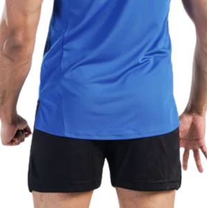 Camiseta Deportiva Oversize para Hombre, Color Azul Eléctrico, con Mangas Caídas, de Algodón, para Gimnasio, Entrenamiento, Fitness, Culturismo, Ajuste Holgado, Atlética - Product Image 6