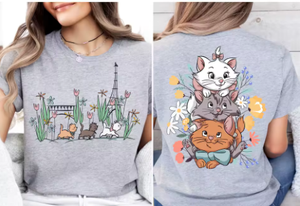 T-Shirt d'été pour femmes, avec dessin animé, The Aristo cats, Marie Toulouse Berlioz Cats, Y2K, Street Fashion, haut polyvalent décontracté - Product Image 3
