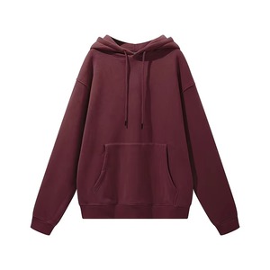 เสื้อฮู้ดดี้ผู้หญิงไซส์ใหญ่สีแดง ผ้าฝ้ายฟลีซ แบบสวมหัว มีฮู้ด ระบายอากาศได้ดี เหมาะสำหรับใส่ลำลองสไตล์สตรีทแวร์ ขายส่ง - Product Image 3