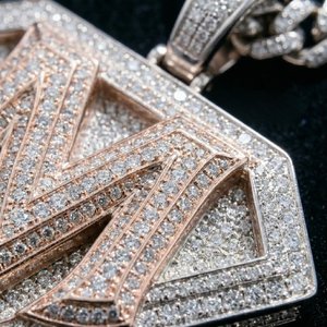 Élégant Pendentif Breloque Glace en Moissanite et Perle d'Eau Douce, en Argent Sterling 925 Plaqué Or et Argent, Bijoux de Créateur Hip Hop - Product Image 3
