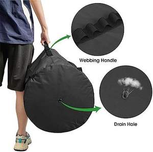 Sac de transport vintage en polyester écologique pour ballon de football, 1 compartiment, portable, avec cordon de serrage, pour le rangement d'équipements sportifs - Product Image 2