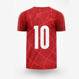 Premium <b>Maroon</b> Soccer Jersey Mens Short Sleeve Football Shirt Breathable Sports Uniform for Training Matches and Teamwear - Product Image 4