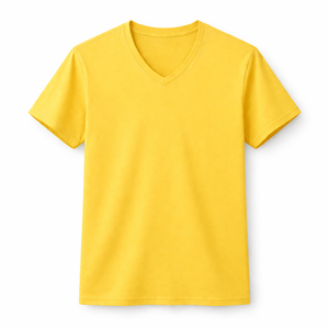 เสื้อยืดคอวีผ้าฝ้ายคลาสสิกสุดหรูสำหรับใส่ทุกวัน เนื้อผ้านุ่มพรีเมียม สวมใส่สบาย ทันสมัย แฟชั่นที่ขาดไม่ได้ สไตล์ลำลองสดใส - Product Image 3