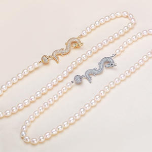 Collar de Perlas de Agua Dulce Redondas Exquisitas de 2022 con Hebilla Ligeramente Imperfecta de Gran Brillo - Nueva Llegada - Product Image 2