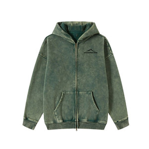 Sudaderas con Capucha de Alta Calidad para Hombre, 100% Algodón, Estilo Urbano, Lavado Ácido, Transpirables, Hechas a Medida - Product Image 1