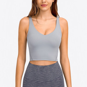 Soutien-gorge de sport grande taille pour femme, sans coutures, rembourrage amovible, logo personnalisé sur le devant, couleurs personnalisables pour le fitness et le yoga, respirant et élégant - Product Image 1