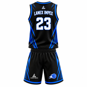 Uniforme de Baloncesto Profesional de Alta Calidad, Sublimado, sin Mangas, Cuello en V, Personalizable con Logotipo, Nombre y Número del Equipo, Transpirable - Product Image 3