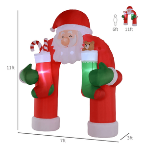 Gigantesco Babbo Natale Gonfiabile per Decorazioni Natalizie da Esterno, Addobbi Festivi per il Giardino per la Stagione - Product Image 4