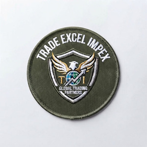 Écusson circulaire brodé léger en toile Trade Excel Impex, thermocollant, avec logo des partenaires commerciaux mondiaux - Product Image 5