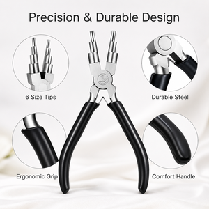 8 in 1 Professional Jewelry Making Pliers Set with Storage Case <b>Wire</b> Wrapping Beading Repair <b>Craft</b> Tools Kit - Product Image 4