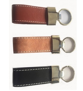 Porte-clés en cuir véritable, personnalisé, couleur marron, pour hommes et femmes, pièces - Product Image 3
