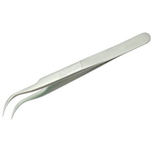 Pinzas de Acero Inoxidable Plateado de Primera Calidad para Extensión de Pestañas, Punta Puntiaguda de Precisión, Aplicador de Pestañas de Volumen, Herramienta Personalizada OEM - Product Image 1