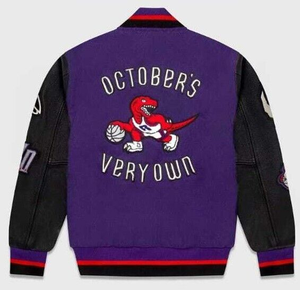 Veste universitaire pour homme, noir et gris, avec patch brodé de dessins animés, coupe classique, pour l'automne - Product Image 6
