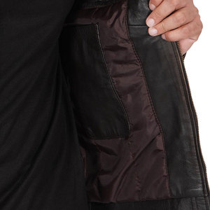 Vestes en cuir PU noir de haute qualité pour motards, style décontracté, grandes tailles, vestes en cuir vegan personnalisées et élégantes pour hommes - Product Image 3