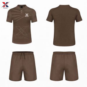Maillot de football professionnel durable 7v7, kit court, séchage rapide, respirant, tissu polyester, unisexe, adultes, entraînement officiel de l'équipe - Product Image 1