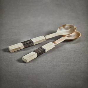 Servidor de ensalada de diseño premium con mango de hueso, utensilio para ensalada de hueso, herramientas para ensalada a precio de fábrica al por mayor - Product Image 3