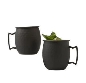 Mug à Moscow Mule Amro Copper de style vintage avec finition noire mate, grande capacité et poignée - Product Image 1