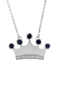 Diamond and <b>Ruby</b> Pendant in 92.5 Sterling Silver KLSP-50576 - Product Image 4