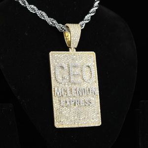 Hiphop Moissanite Letter Pendant S925 Silver Gold Plated Custom Letter Iced Out Dope Round Brilliant Cut Pendant - Product Image 2