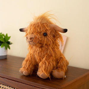 Peluche de Animal Ultra Suave, Compañero Reconfortante, Juguete de Peluche Realista de 28 cm, Yak Sentado - Product Image 1
