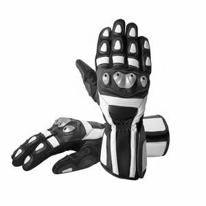 Gants de moto de course haut de gamme avec protection rigide des articulations, gants de moto en cuir pleine main - Product Image 5