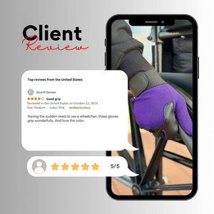 Wholesale Wheelchair User Weight Lifting Cycling Gloves Full Finger Non-Slip Antique Brown Sheep Grain Leather Sports Outdoor - Product Image 6